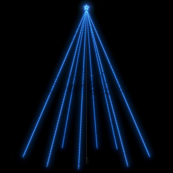 vidaXL LED Weihnachtsbaum Indoor Outdoor 1300 LEDs Blau 8 m