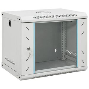 vidaXL Netzwerkschrank mit Speicher Grey 530 x 400 x 450 mm Stahl