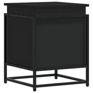 vidaXL Aufbewahrungsbox mit Deckel Schwarz 40x40x51,5 cm Holzwerkstoff