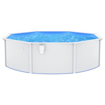 vidaXL Pool mit Stahlwand Rund 460x120 cm Weiß