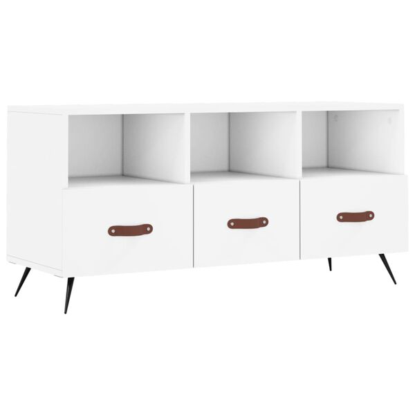 vidaXL TV-Schrank Weiß 102x36x50 cm Holzwerkstoff