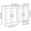 vidaXL Wandschr&auml;nke 2 pcs Altholz 69,5 x 34 x 90 cm Holzwerkstoff