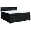 vidaXL Boxspringbett mit Matratze Schwarz 180x200 cm Stoff