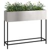 vidaXL Hochbeet Gartenpflanzer Silber 100 x 26 x 82 cm Edelstahl