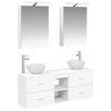 vidaXL Badezimmerschrank-Set 5 stk. Wei&szlig; Holzwerkstoff