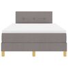 vidaXL Boxspringbett mit Matratze Taupe 120 x 200 cm Stoff