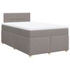 vidaXL Boxspringbett mit Matratze Taupe 120x190 cm Stoff
