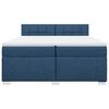 vidaXL Boxspringbett mit Matratze Blau 200x200 cm Stoff