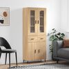vidaXL Highboard Sonoma-Eiche 69,5x34x180 cm Holzwerkstoff