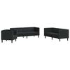 vidaXL Wohnzimmer Couch 3 pcs Schwarz 194 x 74,5 x 70,5 cm Kunstleder