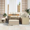 vidaXL Garten-Sofa-Set mit Kissen mit Speicher 8 pcs Beige und Creme