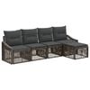 vidaXL Gartensofa-set 5 pcs Grau Poly-Rattan
