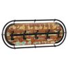 vidaXL Wandgarderobe mit 5 Haken Altholz Massiv
