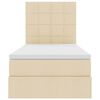vidaXL Aufbewahrungsbett mit Matratze Creme 90 x 190 cm Polyester