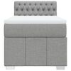 vidaXL Boxspringbett mit Matratze Hellgrau 90x190 cm Stoff