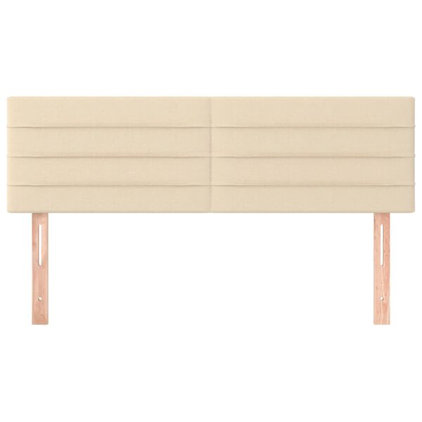vidaXL Kopfteile 2 Stk. Creme 72x5x78/88 cm Stoff