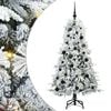 vidaXL K&uuml;nstlicher klappbarer Weihnachtsbaum Wei&szlig; 150 cm PE und PVC