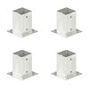 vidaXL Pfostenanker 4 Stk. Verzinktes Metall 91 mm