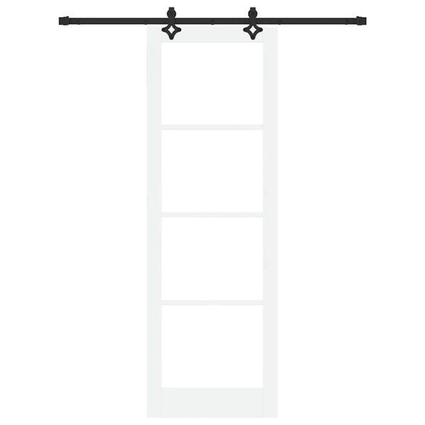 vidaXL Schiebet&uuml;r ORKDAL Wei&szlig; und Schwarz 78 x 232 cm