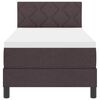 vidaXL Boxspringbett mit Matratze Dunkelbraun 80 x 200 cm Stoff