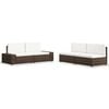 vidaXL 4-tlg. Garten-Lounge-Set Poly Rattan Braun