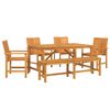 vidaXL Garten Essgruppe 6 stk. Braun 150 x 90 x 74 cm