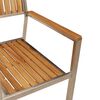 vidaXL Outdoortisch-Set 7 pcs Braun Massivholz Teak