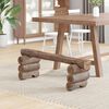 vidaXL Bank Natur 110 x 30 x 34 cm Massivholz Teak