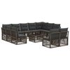 vidaXL Gartensofa-set 12 stk. Grau Poly-Rattan
