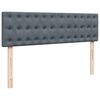 vidaXL Ottoman-Bett mit Matratzen Dunkelgrau 160x200 cm Samt