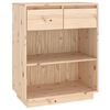 vidaXL Beistellschrank 60x34x75 cm Massivholz Kiefer