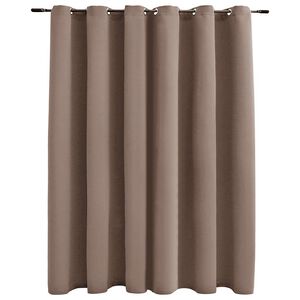 vidaXL Verdunkelungsvorhang mit Metall&ouml;sen Taupe 290 x 245 cm