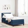 vidaXL Boxspringbett mit Matratze mit Kopfteil Blau 90 x 200 cm Stoff