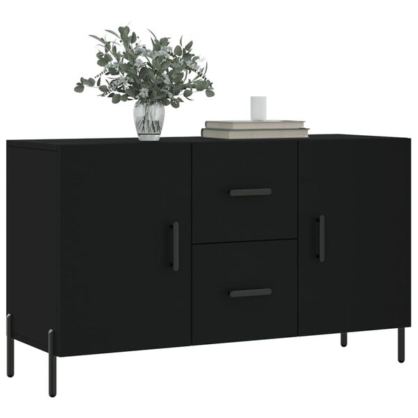 vidaXL Sideboard Schwarz 100x36x60 cm Holzwerkstoff