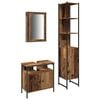 vidaXL Badezimmerm&ouml;bel-Set 3 stk. Altholz 33 x 33 x 185,5 cm