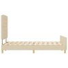 vidaXL Bettgestell mit Kopfteil Creme 140 x 190 cm Stoff