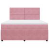 vidaXL Boxspringbett mit Matratze Rosa 180x200 cm Samt