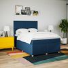 vidaXL Boxspringbett mit Matratze Blau 160x200 cm Stoff