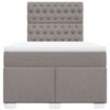 vidaXL Boxspringbett mit Matratze Taupe 120x200 cm Stoff