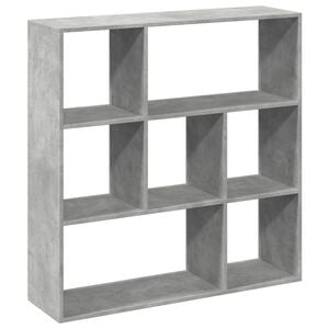 vidaXL Raumteiler-B&uuml;cherregal Betongrau 102x29x103,5 cm Holzwerkstoff