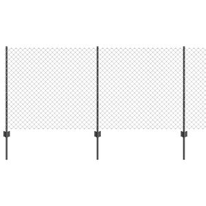 vidaXL Maschendrahtzaun mit Pfosten 10 x 1 m PVC-beschichteter Stahl