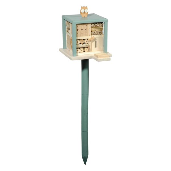 LUXUS-INSEKTENHOTELS Insektenhotel mit St&auml;nder Cube Friendly Owl Inn