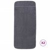vidaXL Strandt&uuml;cher 2 Stk. Anthrazit 75x200 cm Stoff 400 GSM
