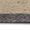 vidaXL Teppich Handgefertigt Jute mit Dunkelgrauem Rand 150 cm