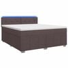 vidaXL Boxspringbett mit Matratze Dunkelbraun 160 x 200 cm Stoff