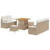 vidaXL Garten-Sofa-Set 8 Stk. 7-Sitzanzahl Beige