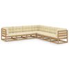 vidaXL 7-tlg. Garten-Lounge-Set mit Kissen Kiefer Massivholz