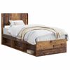 vidaXL Bettgestell mit Stauraum und Kopfteil Altholz 90 x 190 cm