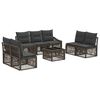 vidaXL Gartensofa-set 8 pcs Grau Poly-Rattan