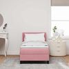 vidaXL Boxspringbett mit Matratze mit Kopfteil Rosa 200 x 80 cm Samt